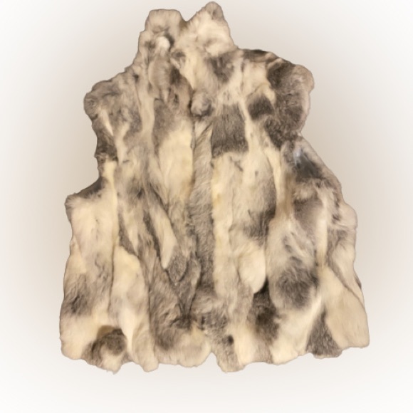 NWOT ADRIENNE LANDAU textured rabbit fur vest - Picture 3 of 3